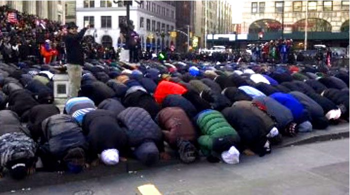 Muslims protesting today in NYC. When will we see them taking over the streets in a movement against terrorism. - Comment / Gateway Pundit