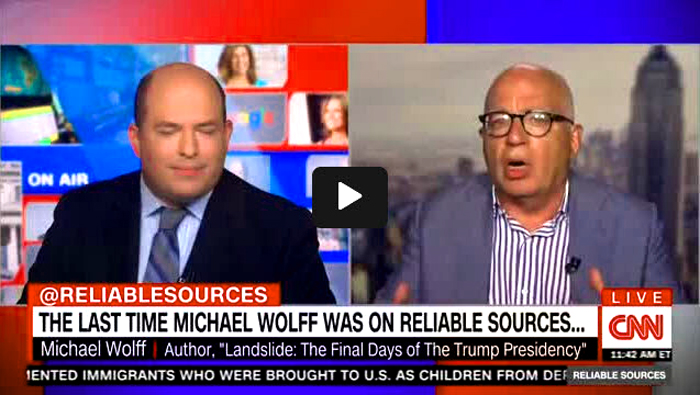"CNN host Brian Stelter got roasted on his own show Sunday by his guest, anti-Trump author Michael Wolff, who torpedoed the left-wing pundit as a sanctimonious windbag who pushes fake news." - Flag & Cross