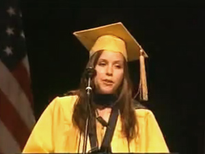Brittany McComb Valedictorian Speech in the Spring of 2006 in Arizona.