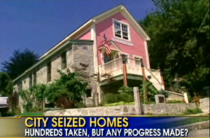 A Connecticut resident lost his home in a Supreme Court eminent domain ruling. The city of New London used eminent domain to get that land promising it would be redeveloped to create jobs and boost the economy, but 10 years later the land is just piles of rubble, boarded up homes and empty lots.